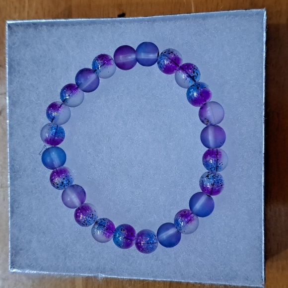 Violet Sparkle Matte Crystal Bracelet - Picture 3 of 8